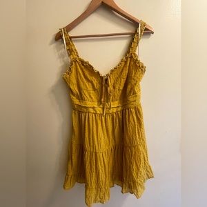 Forever 21 Yellow Ruffle Dress
